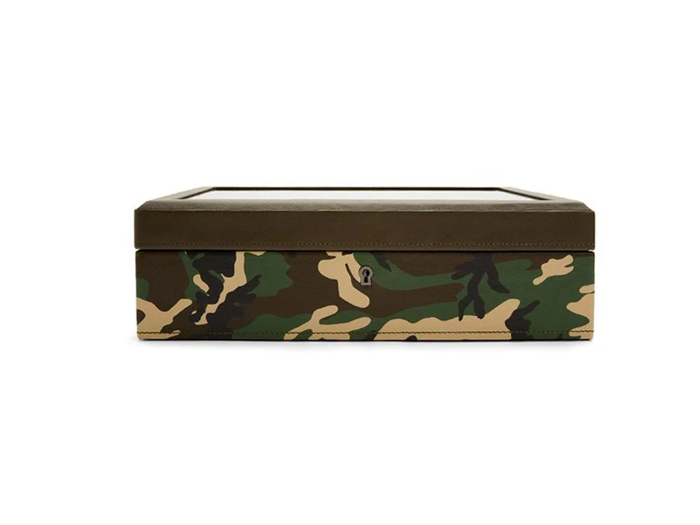 WOLF Elements Earth Watch box, 10 Watches, Green, Vegan Leather, 665430 - Image 2