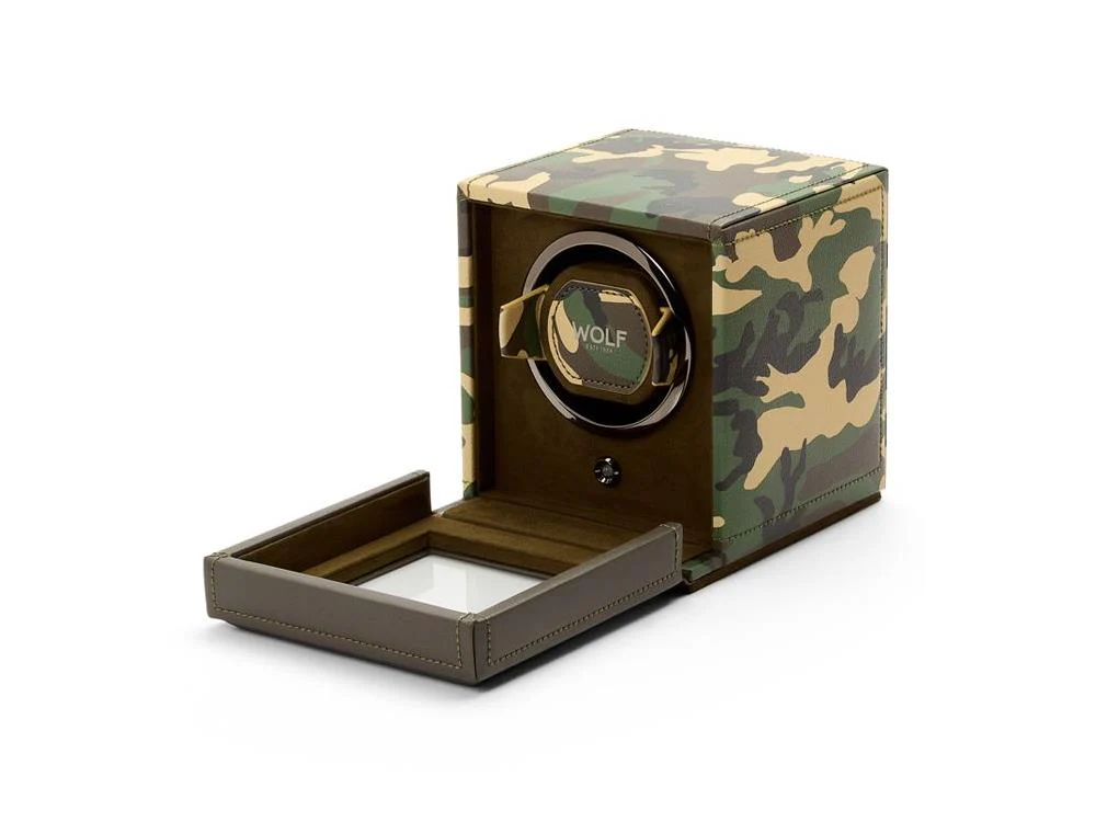 WOLF Elements Earth Watch winder, 1 Watch, Green, Vegan Leather, 665130 - Image 3