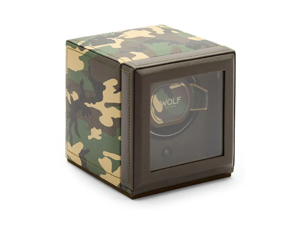 WOLF Elements Earth Watch winder, 1 Watch, Green, Vegan Leather, 665130 - Image 4