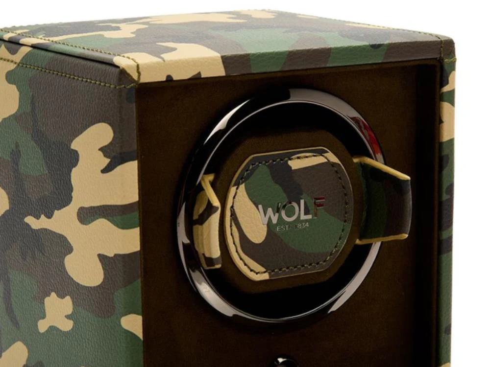 WOLF Elements Earth Watch winder, 1 Watch, Green, Vegan Leather, 665130 - Image 5
