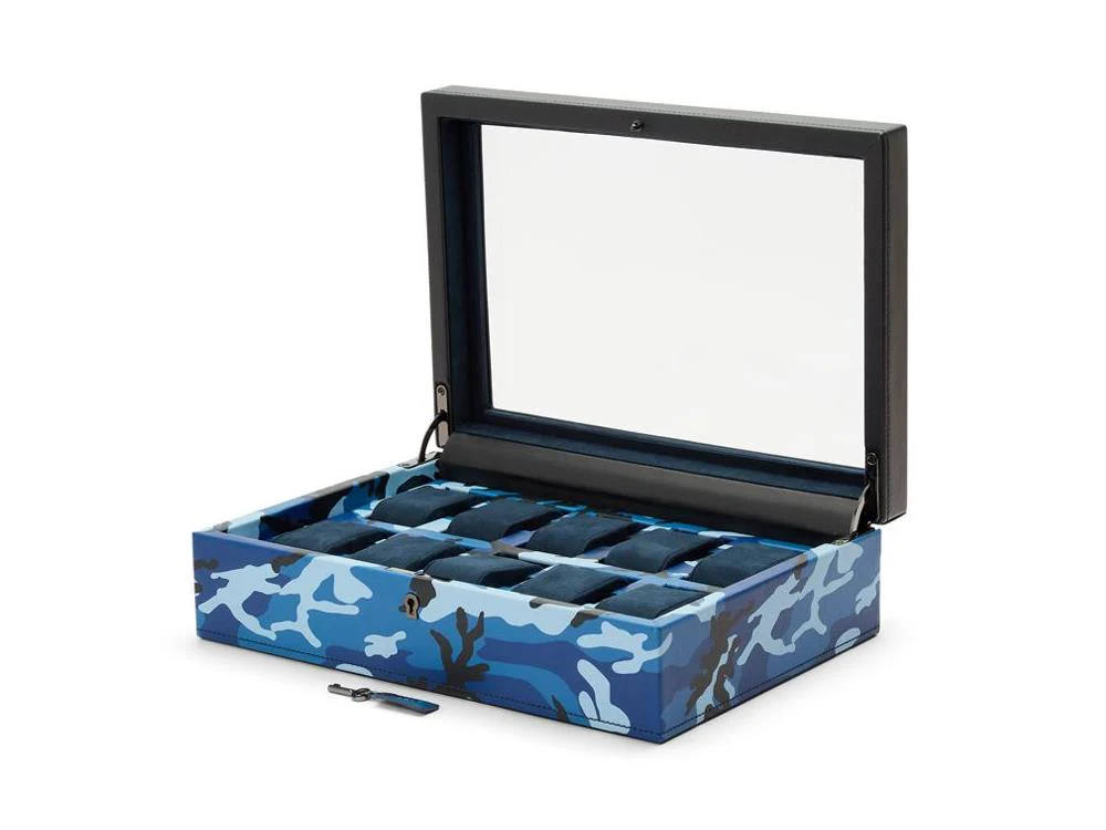 WOLF Elements Water Watch box, 10 Watches, Blue, Vegan Leather, 665471 - Image 3