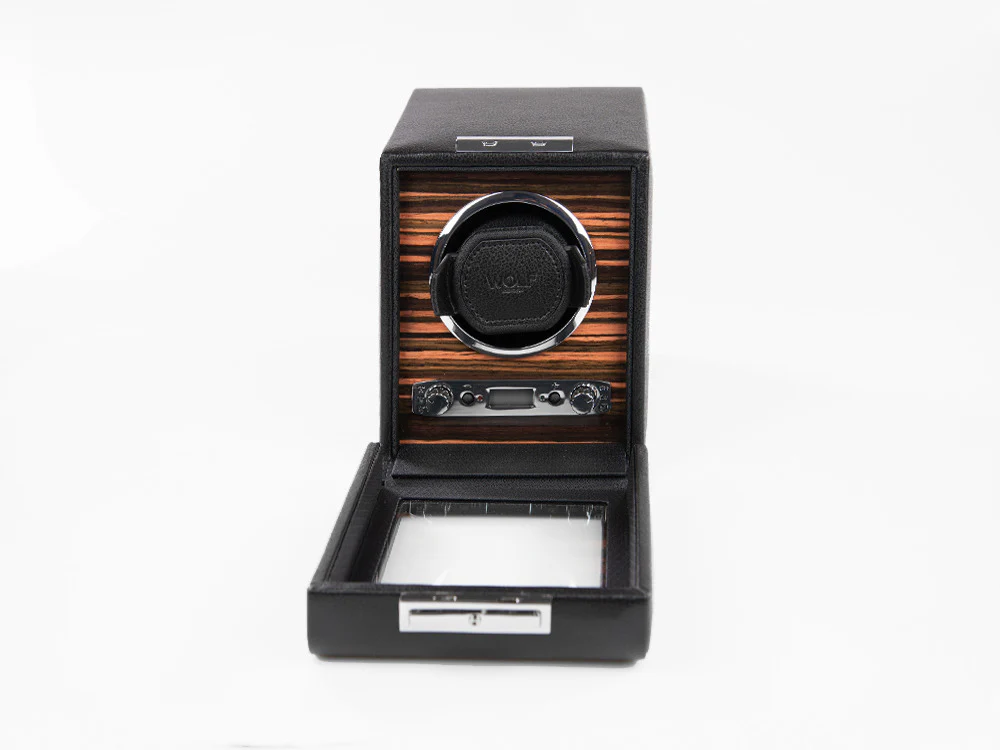 WOLF Roadster Watch winder, 1 Watch, Black, Vegan Leather, 457056 - Image 3