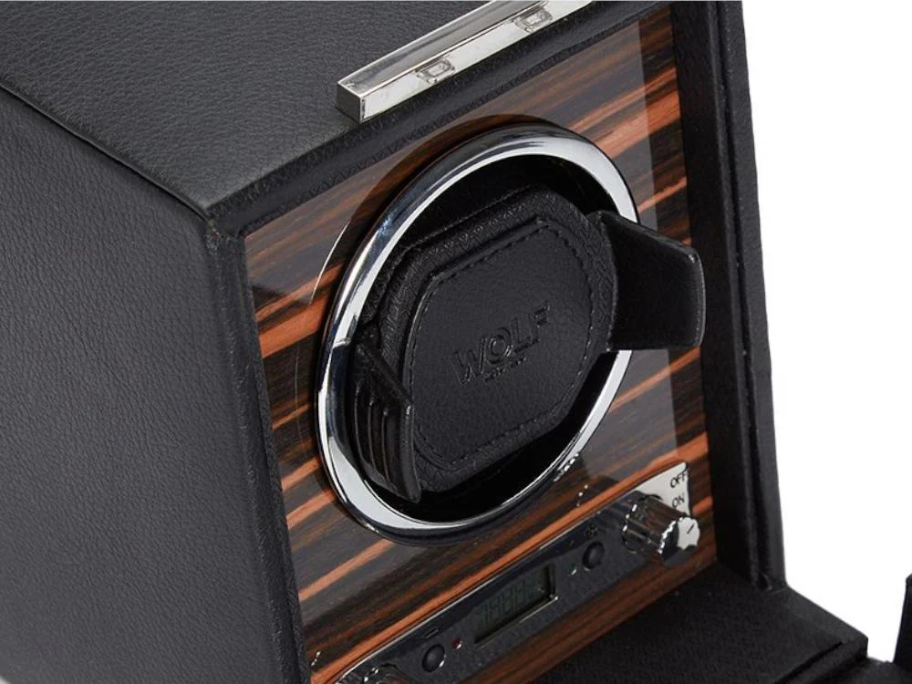 WOLF Roadster Watch winder, 1 Watch, Black, Vegan Leather, 457056 - Image 5