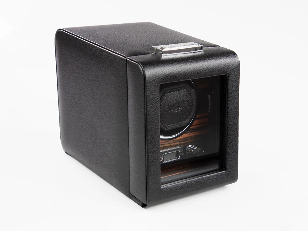 WOLF Roadster Watch winder, 1 Watch, Black, Vegan Leather, 457056 - Image 6
