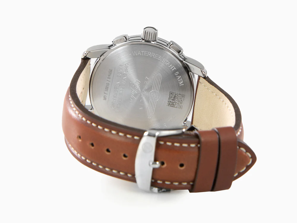 Zeppelin 100 Jahre Zeppelin Ed.2 Quartz Watch, Black, 42 mm, Chronograph, 7674-3 - Image 3