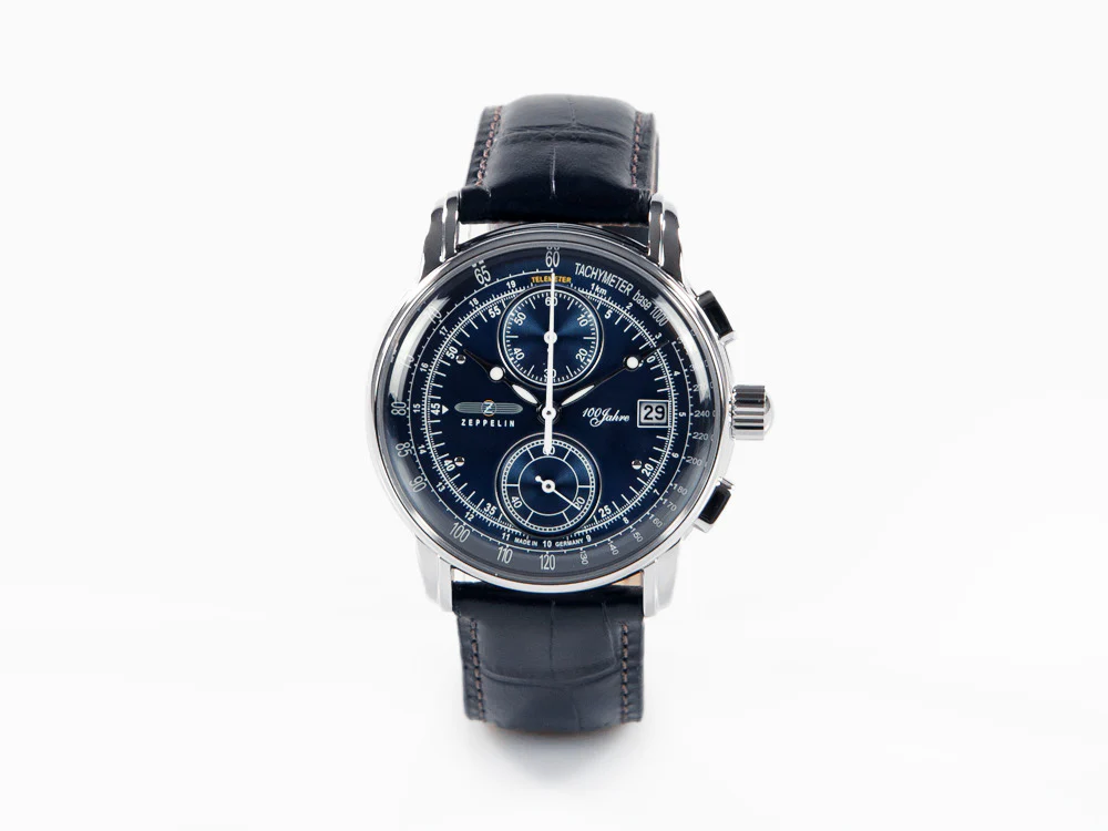 Zeppelin 100 Years Zeppelin Ed. 1 Quartz Watch, Blue, 42 mm, Day, 8670-3 - Image 2