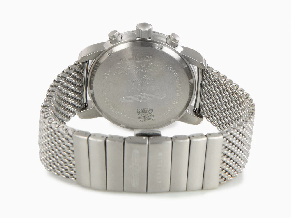 Zeppelin 100 Years Zeppelin Ed. 1 Quartz Watch, Green, 42 mm, Mesh, 8680M-4 - Image 3
