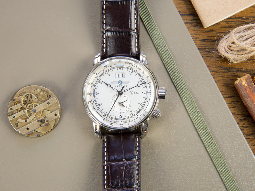 Zeppelin 100 Years Zeppelin Ed. 1 Quartz Watch, Silver, 42 mm, GMT, 7640-1 - Image 2