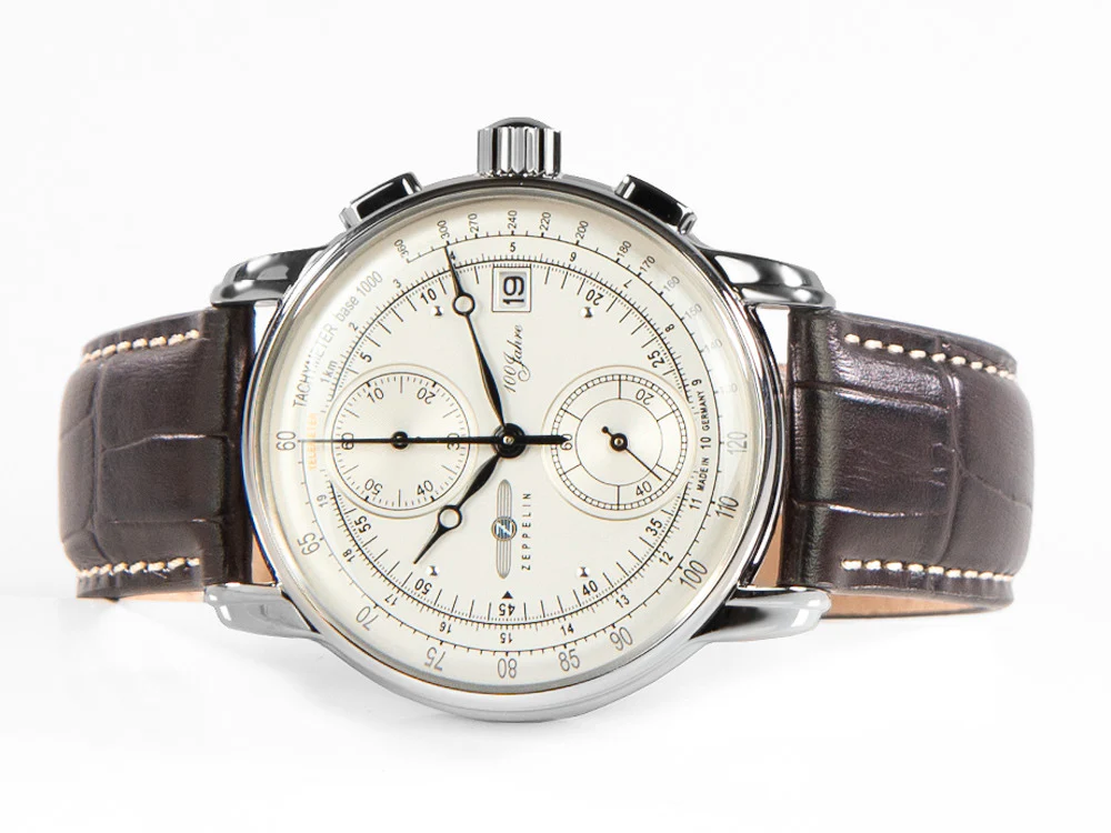 Zeppelin 100 Years Zeppelin Ed. 1 Quartz Watch, White, 42 mm, Day, 8670-1 - Image 7