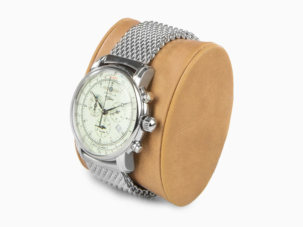 Zeppelin 100 Years Zeppelin Ed. 1 Watch, Beige, 42 mm, Day, Mesh strap, 8680M-3 - Image 4