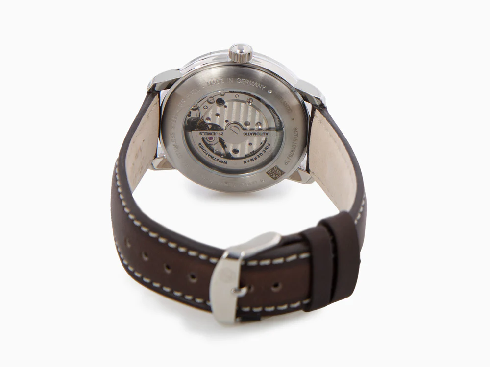 Zeppelin Atlantic Automatic Watch, Beige, 41 mm, Day, Leather strap, 8470-5 - Image 3