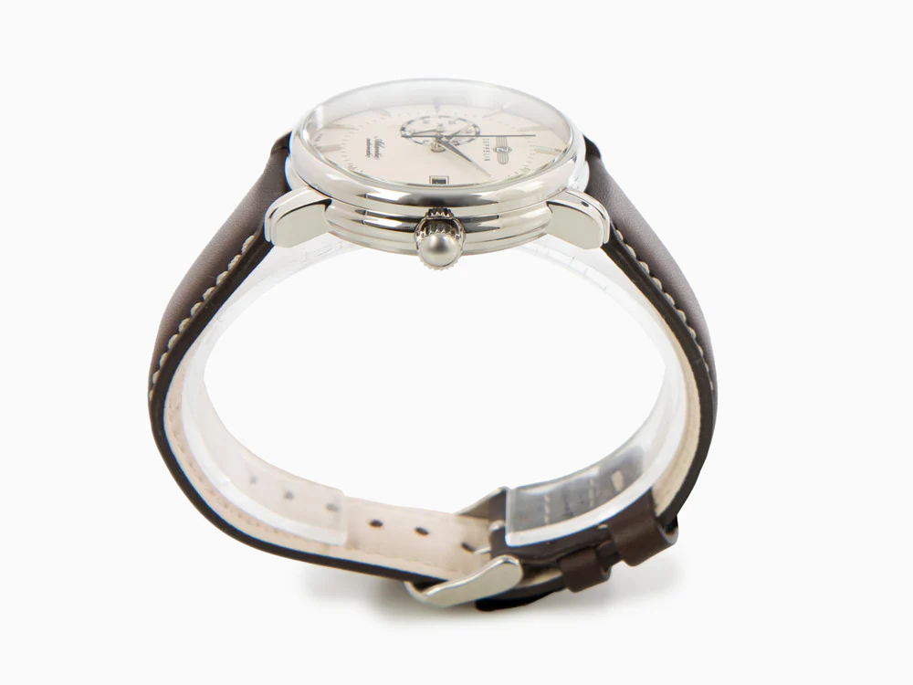 Zeppelin Atlantic Automatic Watch, Beige, 41 mm, Day, Leather strap, 8470-5 - Image 5