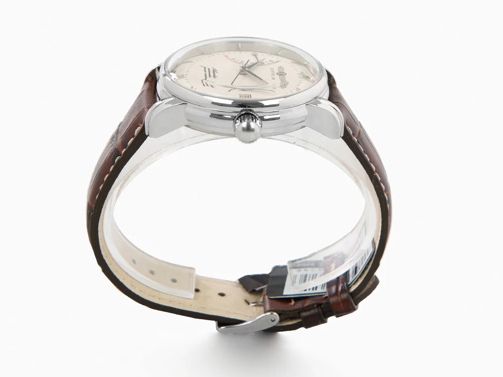 Zeppelin Atlantic Automatic Watch, Beige, 42 mm, Day, Leather strap, 8462-5 - Image 5