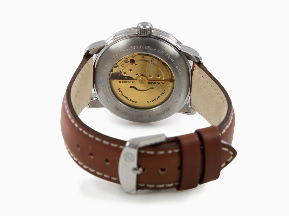 Zeppelin Atlantic Automatic Watch, Blue, 41 mm, Day and date, Leather, 8466-3 - Image 3