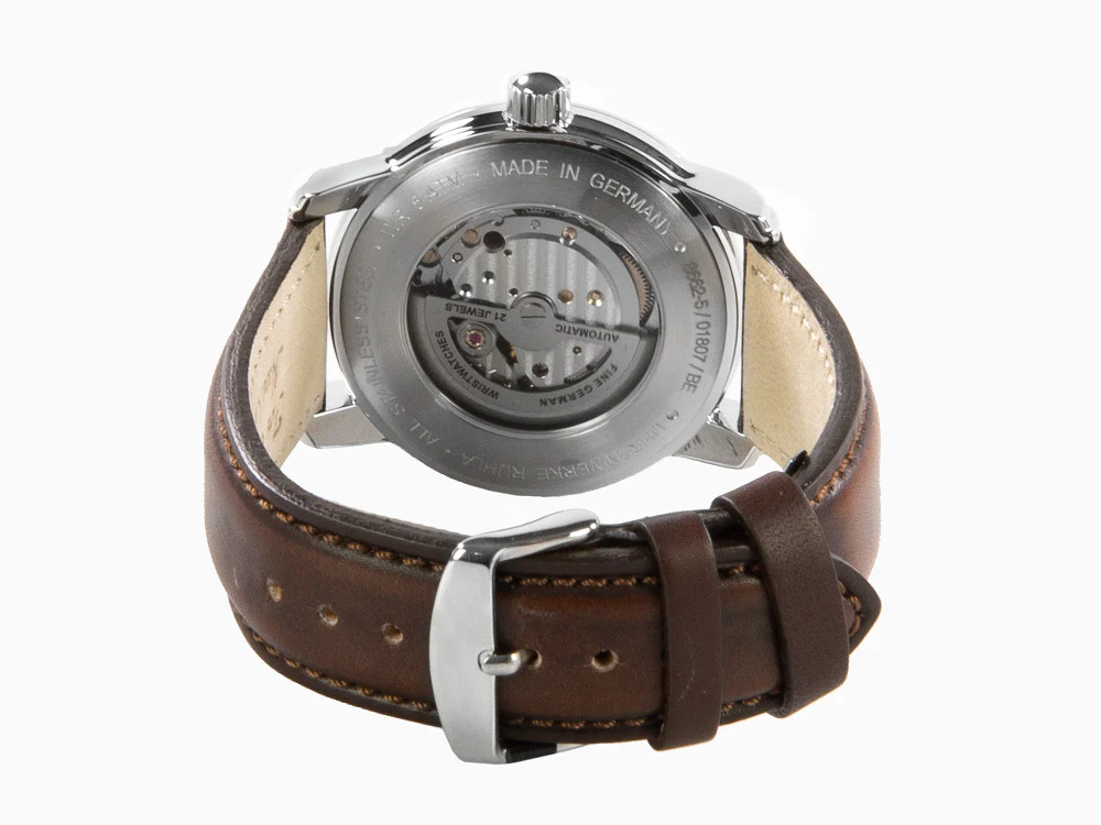 Zeppelin Captain Line Automatic Watch, Beige, 42 mm, Leather strap, 8662-5 - Image 3