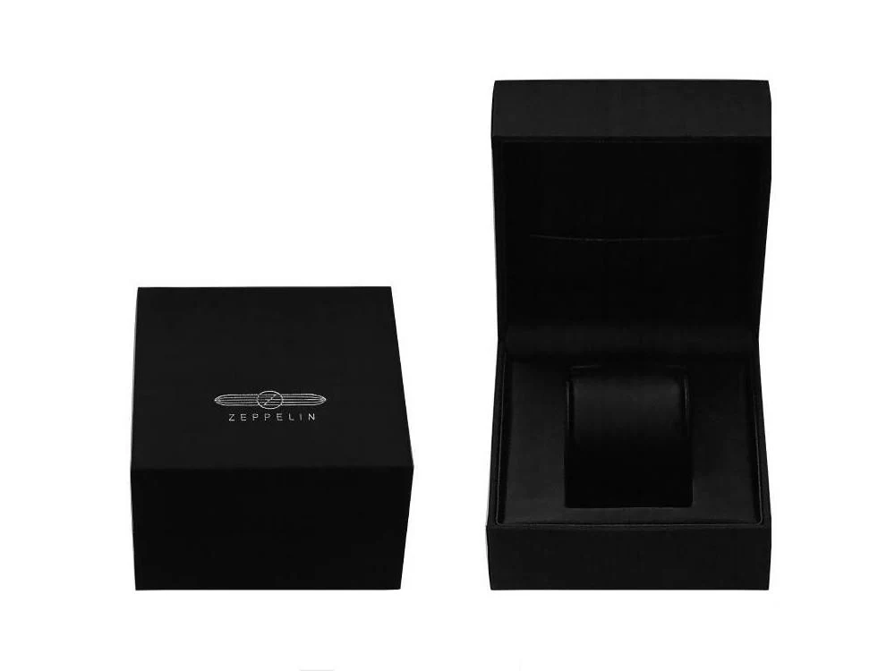Zeppelin Captain Line Automatic Watch, Black, 42 mm, Leather strap, 8662-2 - Image 4