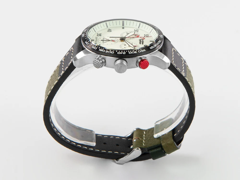 Zeppelin Eurofighter Quartz Watch, White, Day, Leather strap, 7298-5 - Image 5