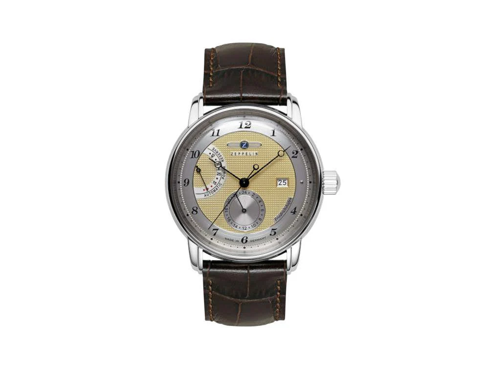 Zeppelin Friedrichshafen Automatic Watch, Golden, 42 mm, Day, 8590-5 - Image 2