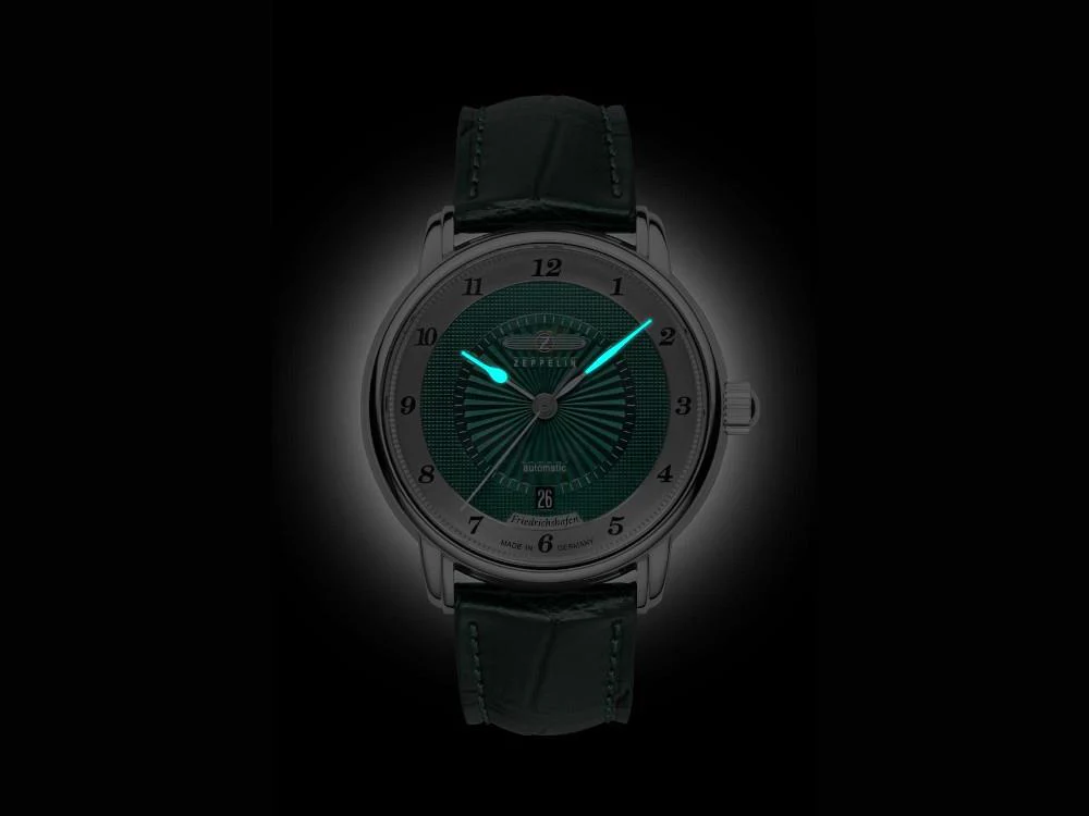 Zeppelin Friedrichshafen Automatic Watch, Green, 40 mm, Day, 8556-2 - Image 4