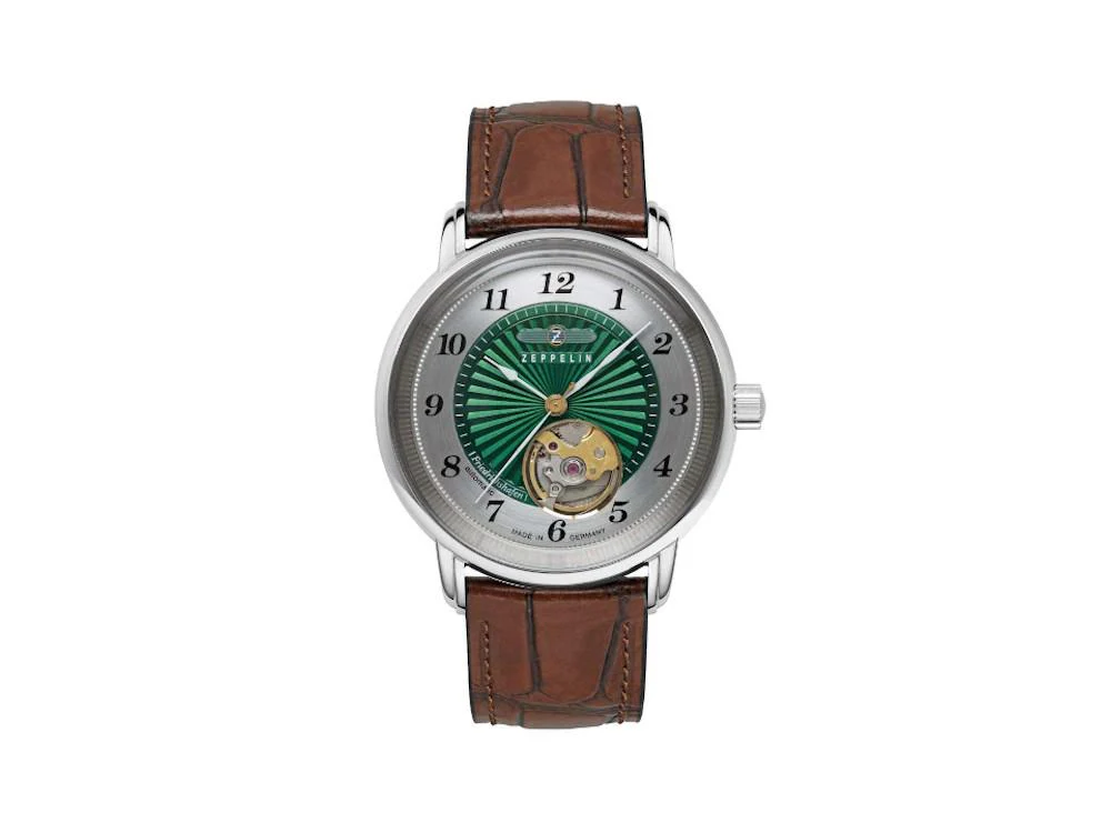 Zeppelin Friedrichshafen Ladies Automatic Watch, Green, 36 mm, 8567-2 - Image 2
