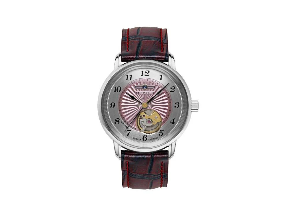 Zeppelin Friedrichshafen Ladies Automatic Watch, Pink, 36 mm, 8569-5