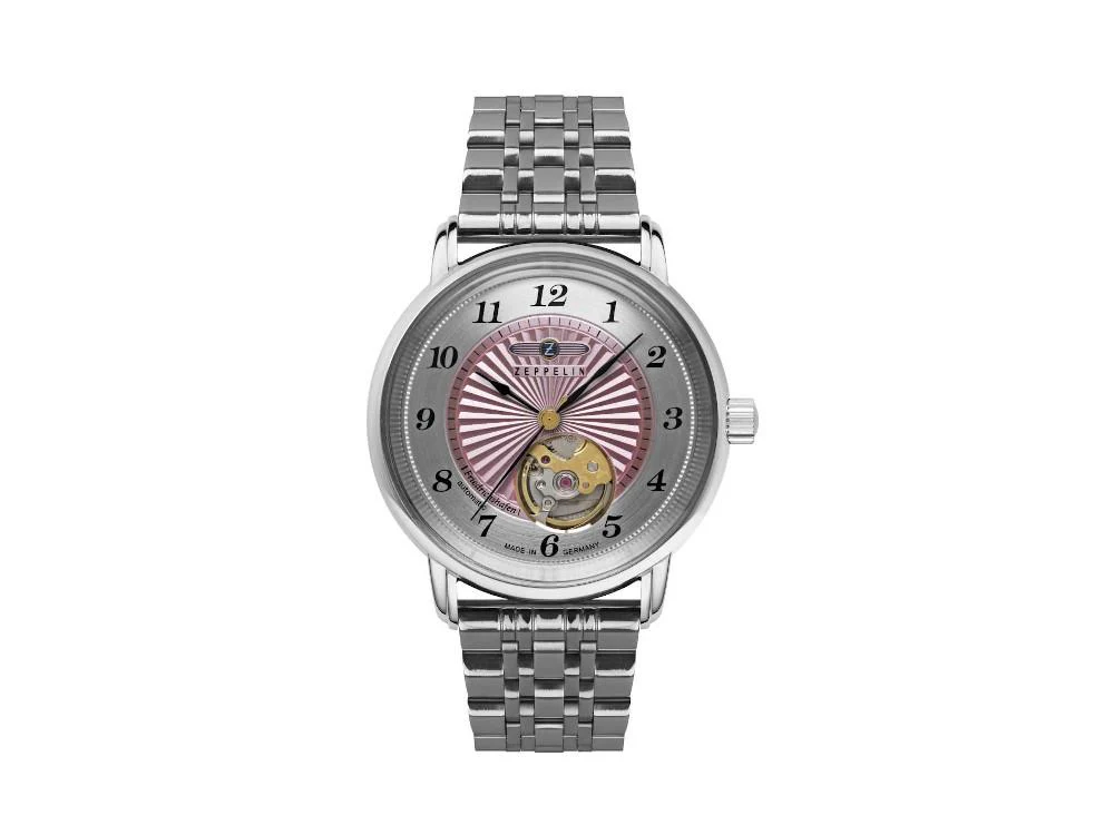 Zeppelin Friedrichshafen Ladies Automatic Watch, Pink, 36 mm, 8569M-5 - Image 2