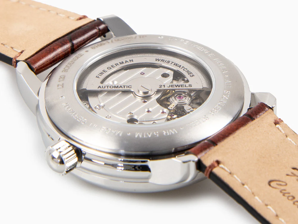 Zeppelin LZ 120 Bodensee Automatic Watch, Beige, 40cm, Leather strap, 8166-1 - Image 9