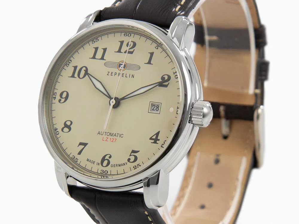 Zeppelin LZ 127 Graf Zeppelin Automatic Watch, Beige, 42 mm, Day, 7656-5 - Image 8