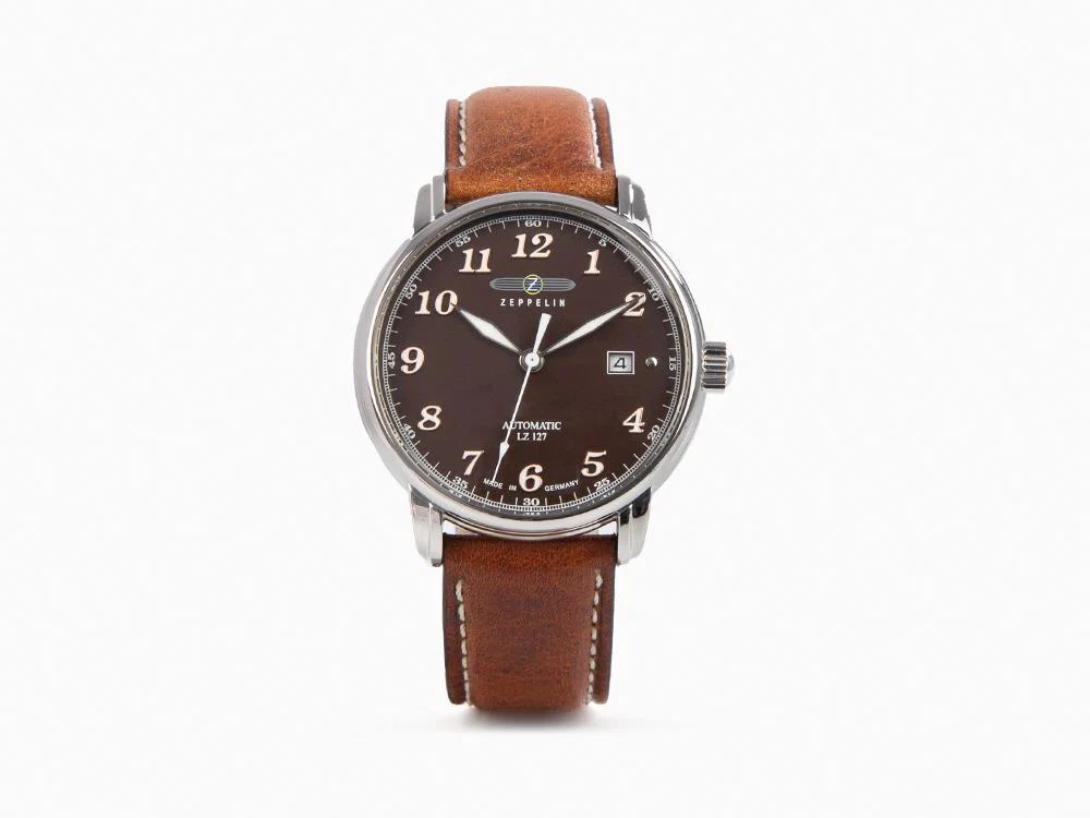 Zeppelin LZ 127 Graf Zeppelin Automatic Watch, Brown, 40 mm, Day, 8656-3 - Image 2