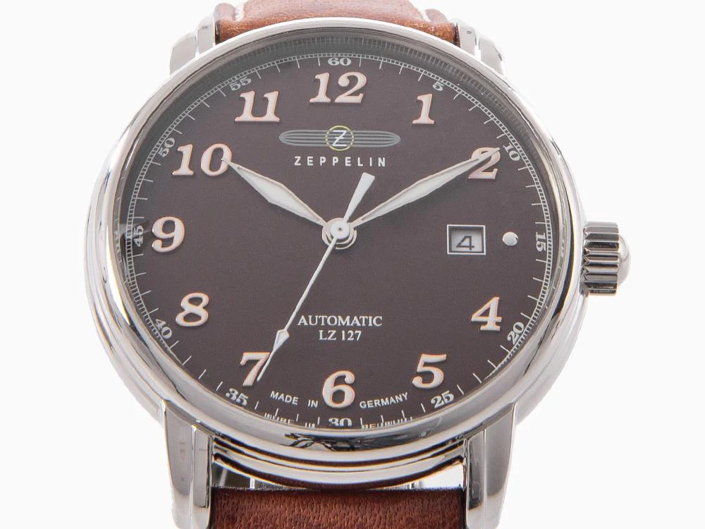 Zeppelin LZ 127 Graf Zeppelin Automatic Watch, Brown, 40 mm, Day, 8656-3 - Image 9