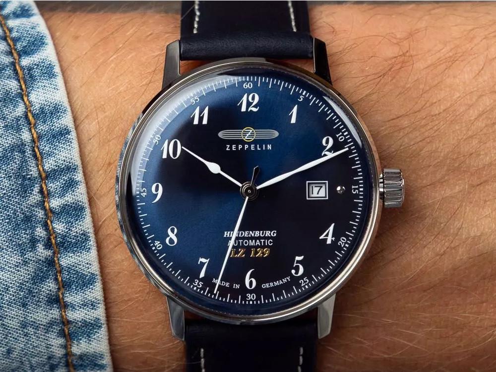 Zeppelin LZ 129 Hindenburg Automatic Watch, Blue, 40 mm, Day,  8056-3 - Image 4
