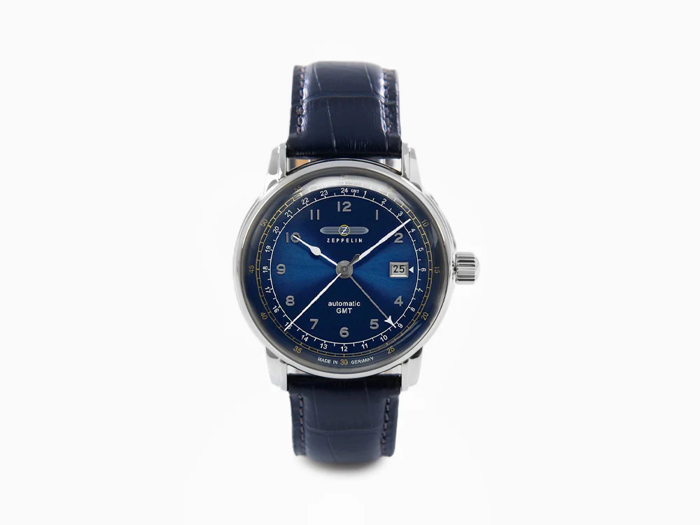 Zeppelin LZ 129 Hindenburg Automatic Watch, Blue, 42 mm, GMT 7668-3 - Image 2