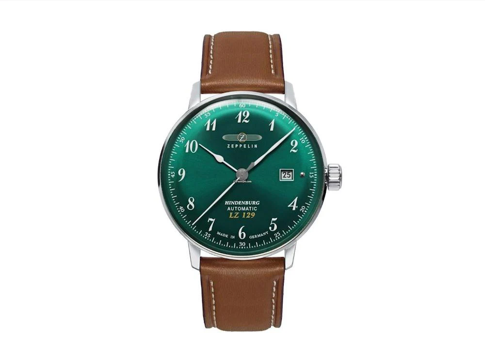 Zeppelin LZ 129 Hindenburg Automatic Watch, Green, 40 mm, Day, 8056-4 - Image 2