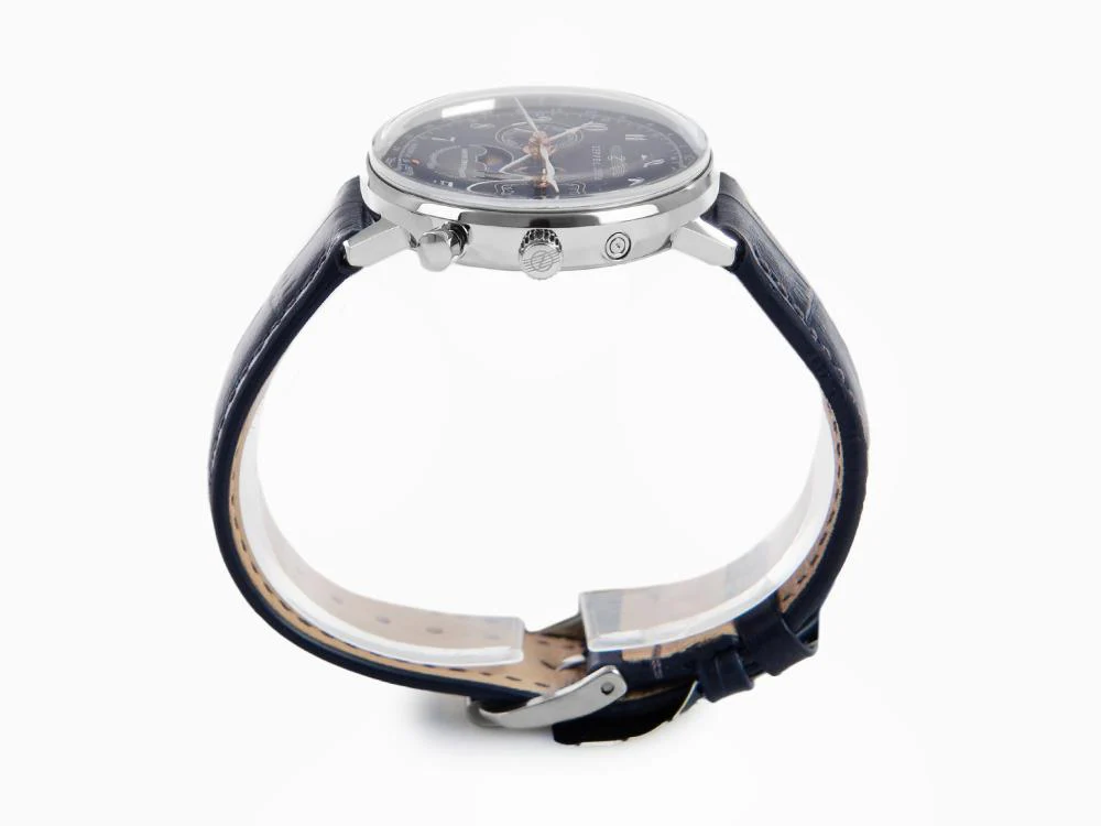 Zeppelin LZ 129 Hindenburg Moonphase Lady Quartz Watch, Blue, 36 mm, 7037-3 - Image 5