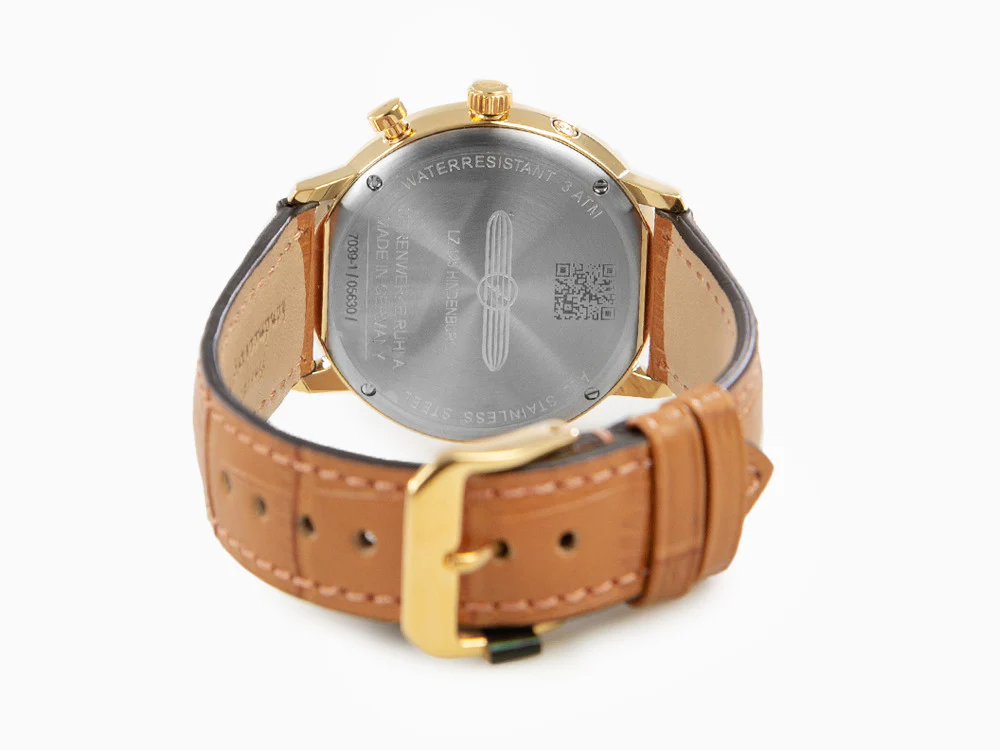 Zeppelin LZ 129 Hindenburg Moonphase Lady Quartz Watch, Gold, 36 mm, 7039-1 - Image 3