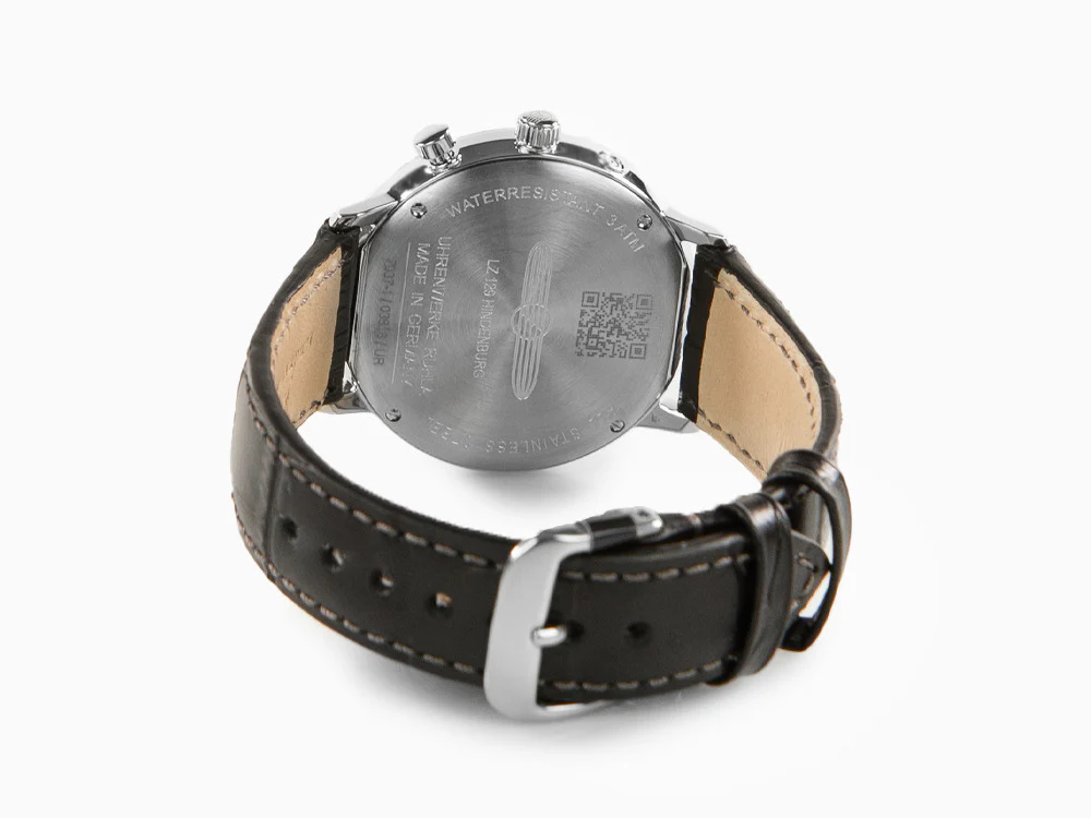 Zeppelin LZ 129 Hindenburg Moonphase Lady Quartz Watch, Silver, 36 mm, 7037-1 - Image 3