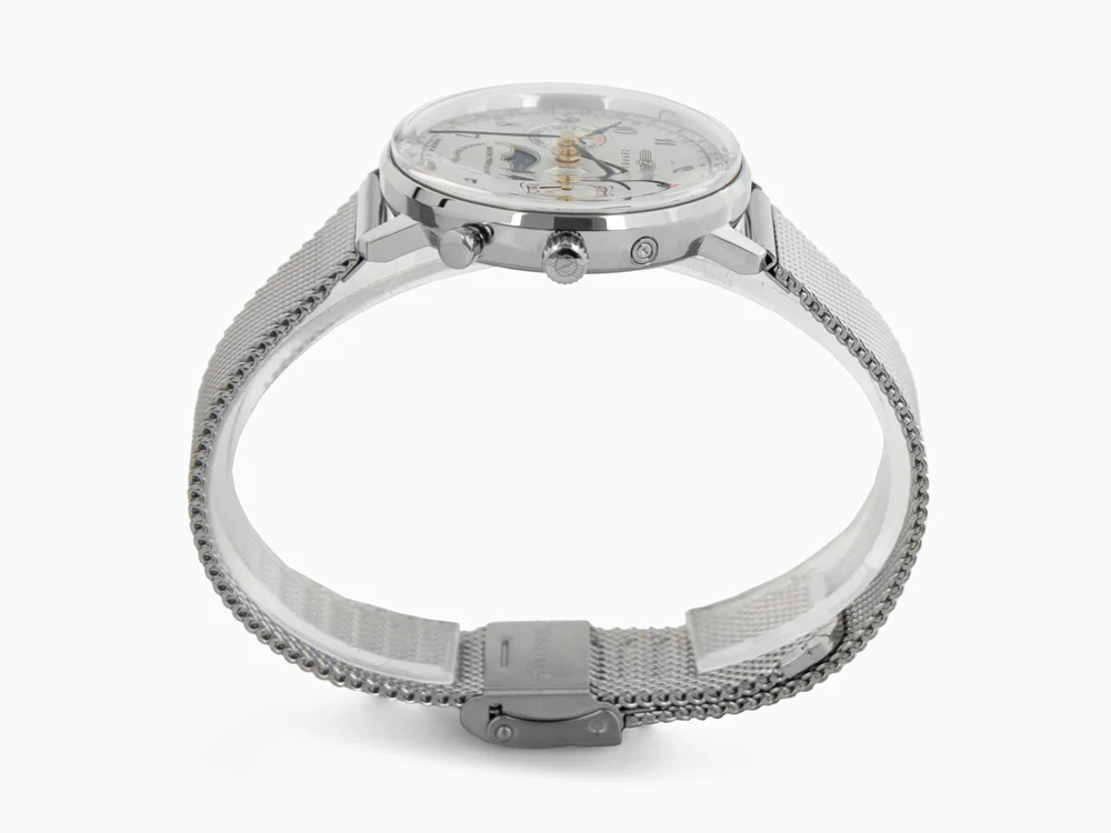Zeppelin LZ 129 Hindenburg Moonphase Lady Quartz Watch, Silver, 36 mm, 7037M-1 - Image 5
