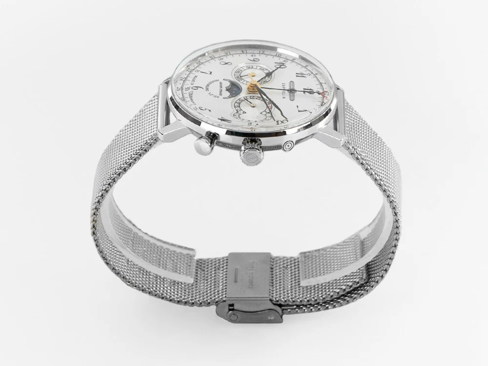 Zeppelin LZ 129 Hindenburg Moonphase Quartz Watch, 40 mm, Mesh strap, 7036M-1 - Image 5
