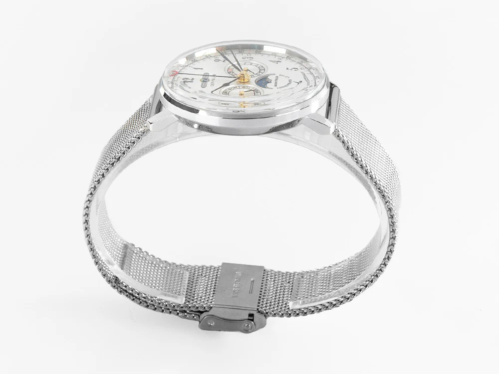 Zeppelin LZ 129 Hindenburg Moonphase Quartz Watch, 40 mm, Mesh strap, 7036M-1 - Image 6