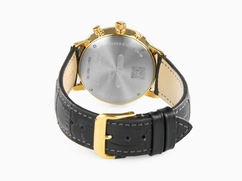 Zeppelin LZ 129 Hindenburg Moonphase Quartz Watch, PVD Gold, 40 mm, 7038-1 - Image 3