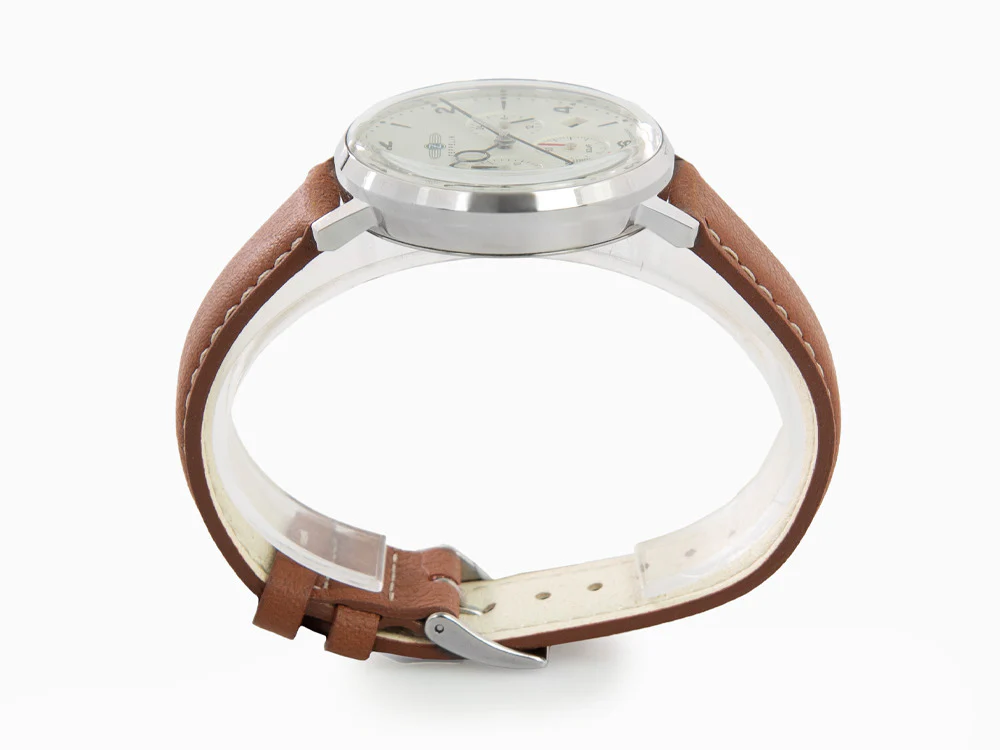 Zeppelin LZ 129 Hindenburg Quartz Watch, Beige, 41 mm, Day, Leather, 8086-5n - Image 6