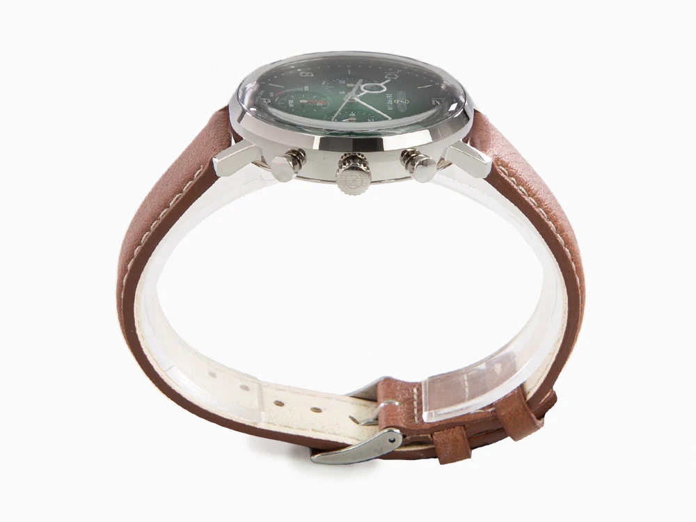 Zeppelin LZ 129 Hindenburg Quartz Watch, Green, 41 mm, Day, Leather, 8086-4n - Image 5