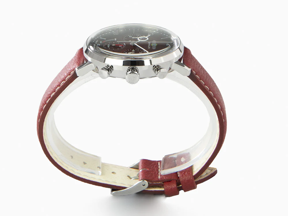 Zeppelin LZ 129 Hindenburg Quartz Watch, Red, 41 mm, Day, Leather, 8086-2n - Image 5