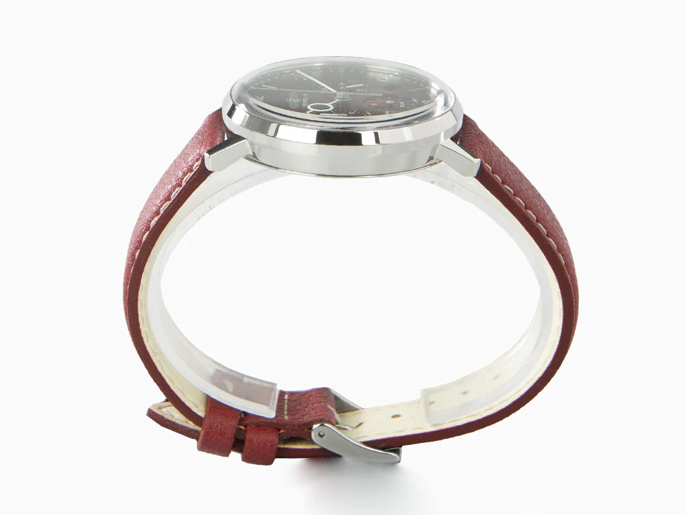 Zeppelin LZ 129 Hindenburg Quartz Watch, Red, 41 mm, Day, Leather, 8086-2n - Image 6