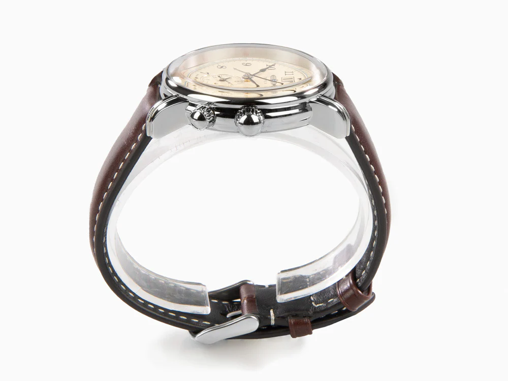 Zeppelin LZ126 Los Angeles Quartz Watch, Cream, 42 mm, GMT, Pulsemeter, 8644-5 - Image 5