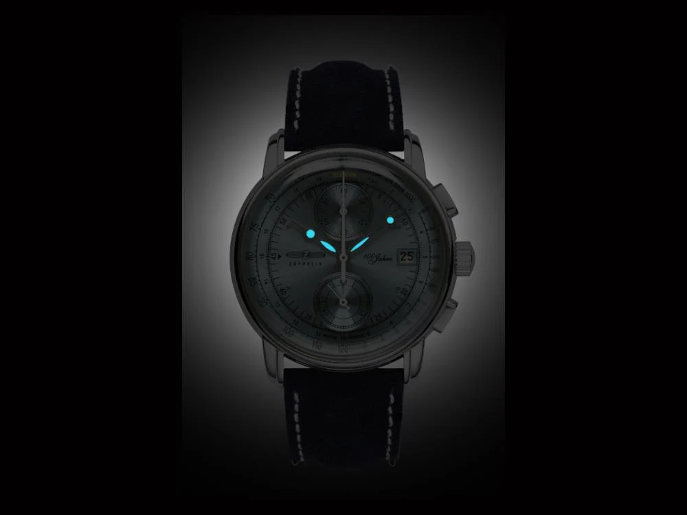 Zeppelin LZ14 Marine Quartz Watch, Blue, 36 mm, 8637M-3 - Image 2