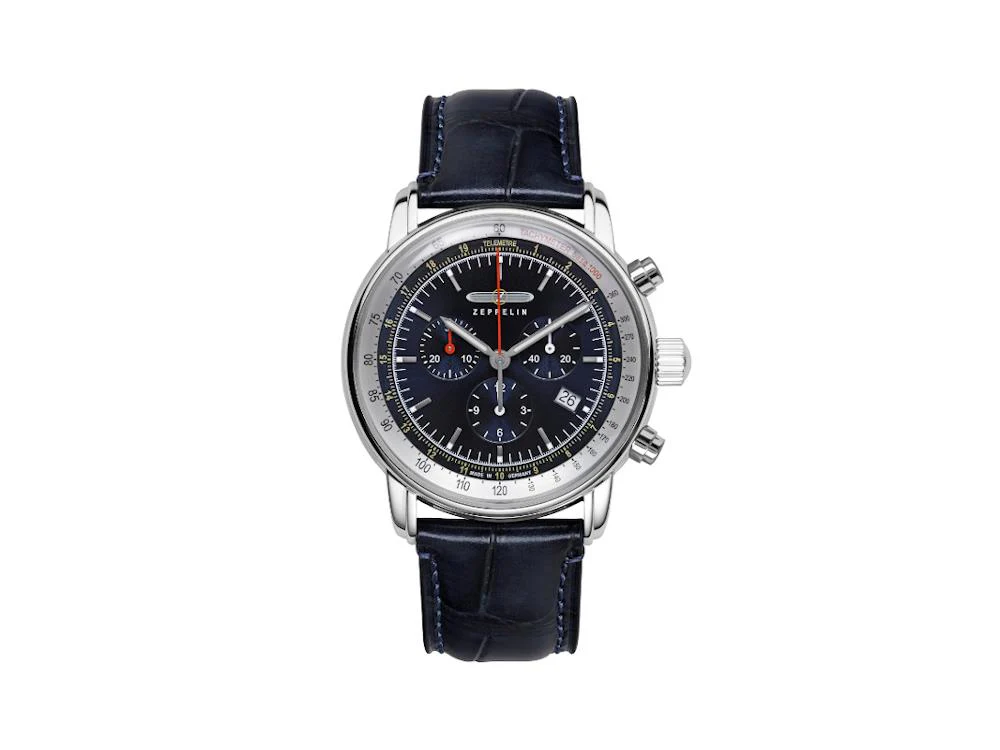 Zeppelin LZ14 Marine Quartz Watch, Blue, 42 mm, 8888-3