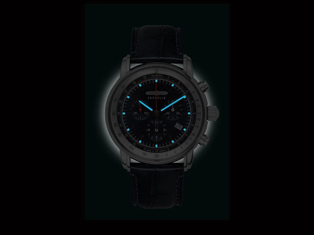 Zeppelin LZ14 Marine Quartz Watch, Blue, 42 mm, 8888-3 - Image 2