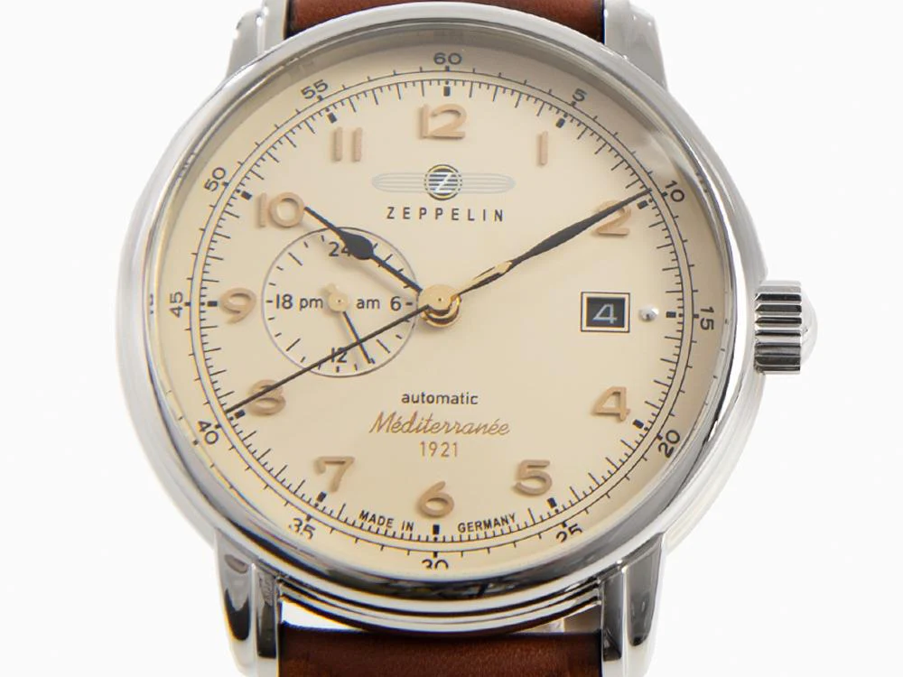 Zeppelin Méditerranée Automatic Watch, Beige, 40 mm, 9668-5 - Image 8