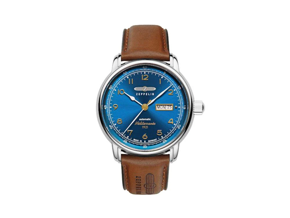 Zeppelin Méditerranée Automatic Watch, Blue, 40 mm, Day and date, 9664-3 - Image 2